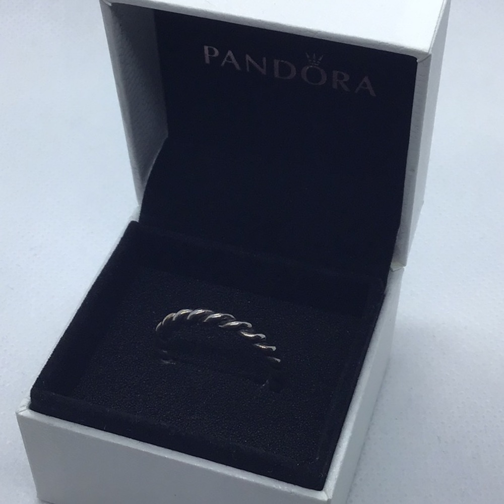 Pandora Silver Twisted Rope Ring